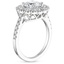 18KW Aquamarine Rosa Diamond Ring, smalltop view