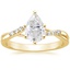 18KY Moissanite Chamise Diamond Ring (1/15 ct. tw.), smalltop view