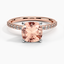 Rose Gold Morganite Petite Shared Prong Diamond Ring (1/4 ct. tw.)