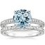 18KW Aquamarine Luxe Hudson Diamond Bridal Set, smalltop view