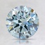 1.63 Ct. Fancy Blue Round Lab Created Diamond