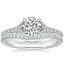 18K White Gold Felicity Diamond Ring (1/4 ct. tw.) with Curved Ballad Diamond Ring (1/6 ct. tw.)