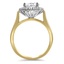 Two-Tone Halo Engagement Ring, smallside view