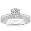18K White Gold Simply Tacori Delicate Drape Diamond Ring with Tacori Petite Crescent Diamond Ring (1/4 ct. tw.)