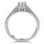 Trinity Solitaire Ring with Filigree, smallside view