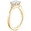 18K Yellow Gold Cuvee Diamond Ring, smallside view