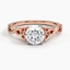 Rose Gold Moissanite Entwined Celtic Love Knot Ring