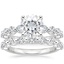 18KW Moissanite Monaco Diamond Bridal Set, smalltop view
