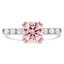 Custom Mixed Metal Peach Sapphire Engagement Ring