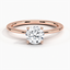 14K Rose Gold Aimee Solitaire Ring, smalltop view