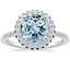 18KW Aquamarine Circa Diamond Ring with Sapphire Accents (1/4 ct. tw.), smalltop view