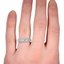 The Tillie Ring, smallzoomed in top view on a hand