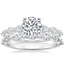 18K White Gold Seine Graduated Pear Diamond Ring with Joelle Diamond Ring