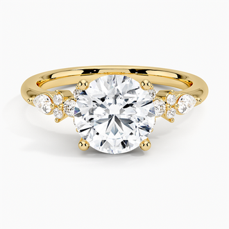 Pear and Round Diamond Engagement Ring Setting