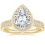 18K Yellow Gold Audra Diamond Ring with Luxe Ballad Diamond Ring (1/4 ct. tw.)