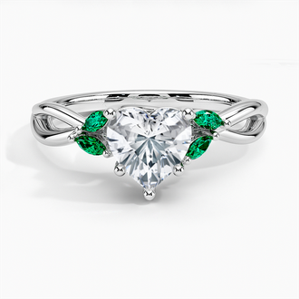 Engagement Ring With Emeralds