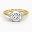 Yellow Gold Moissanite Esprit Diamond Ring