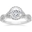 PT Moissanite Entwined Halo Diamond Ring (1/3 ct. tw.), smalltop view