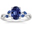 18KW Sapphire Willow Ring With Sapphire Accents, smalltop view