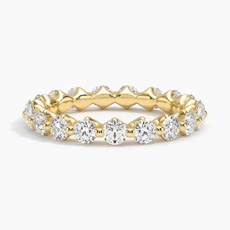 Single Shared Prong Eternity Lab Diamond Ring