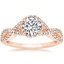 14K Rose Gold Entwined Halo Diamond Ring (1/3 ct. tw.), smalltop view