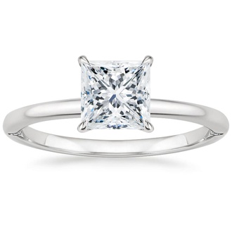 18K White Gold Petite Heritage Diamond Ring