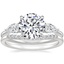 18K White Gold Opera Diamond Ring with Petite Curved Diamond Ring (1/10 ct. tw.)
