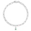 14K White Gold Lab Created Emerald Charm, smalladditional view 2