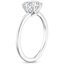 18KW Moissanite Eight Prong Petite Elodie Ring, smalltop view