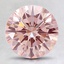 2.29 Ct. Fancy Light Orangy Pink Round Lab Created Diamond