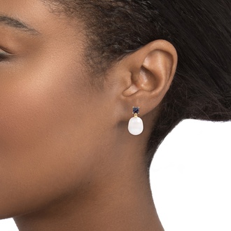 Gigi Lab Alexandrite and Baroque Cultured Pearl Earrings - Brilliant Earth