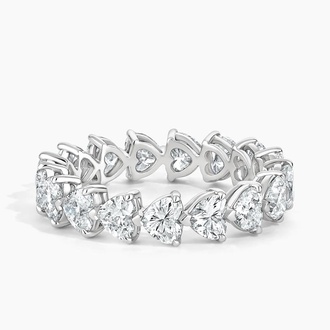 Heart Shaped Lab Diamond Eternity Ring (3 ct. tw.) - Brilliant Earth