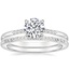 18K White Gold Laurel Ring with Laurel Diamond Ring