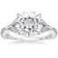 18KW Moissanite Zinnia Diamond Ring (1/3 ct. tw.), smalltop view