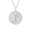 Diamond Accented Aquarius Zodiac Necklace 