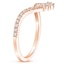 14K Rose Gold Nouveau Diamond Ring, smallside view