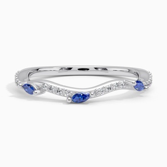 Luxe Contoured Ring with Sapphires