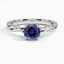 Sapphire Twisted Vine Ring in Platinum