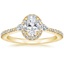 18K Yellow Gold Luxe Aria Halo Diamond Ring (1/4 ct. tw.), smalltop view
