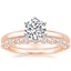 14K Rose Gold Six-Prong 2mm Comfort Fit Ring with Marseille Diamond Ring (1/3 ct. tw.)
