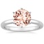 18KW Morganite 2mm Comfort Fit Six-Prong Solitaire Ring, smalltop view