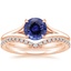14KR Sapphire Reverie Ring with Flair Diamond Ring (1/6 ct. tw.), smalltop view