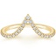 18K Yellow Gold Nouveau Diamond Ring, smalltop view