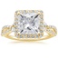 18KY Moissanite Luxe Willow Halo Diamond Ring (2/5 ct. tw.), smalltop view