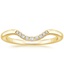 Yellow Gold Midi Half Moon Diamond Nesting Ring
