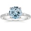 Aquamarine Luxe Tapered Baguette Diamond Ring (1/4 ct. tw.) in 18K White Gold