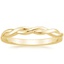18K Yellow Gold Twisted Vine Ring, smalltop view