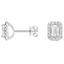 18K White Gold Emerald Cut Lab Created Diamond Halo Stud Earrings (1 1/2 ct. tw.), smalladditional view 1