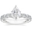 Moissanite Luxe Ellora Diamond Ring in 18K White Gold