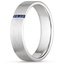 Platinum Horizon Sapphire Wedding Ring, smallside view